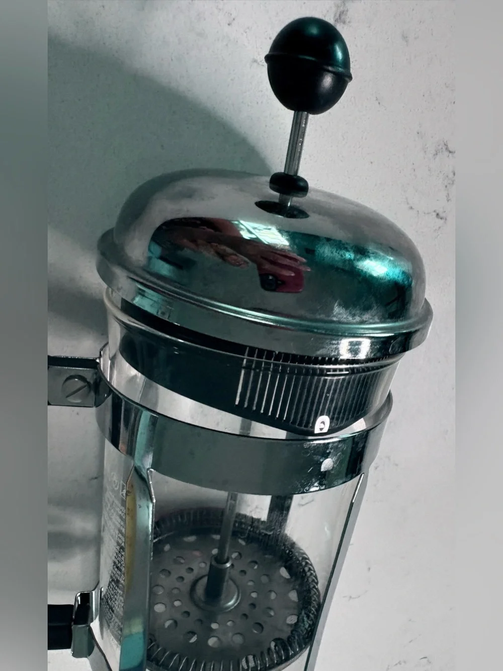 Bodum Clear Glass French Press with Black Handle